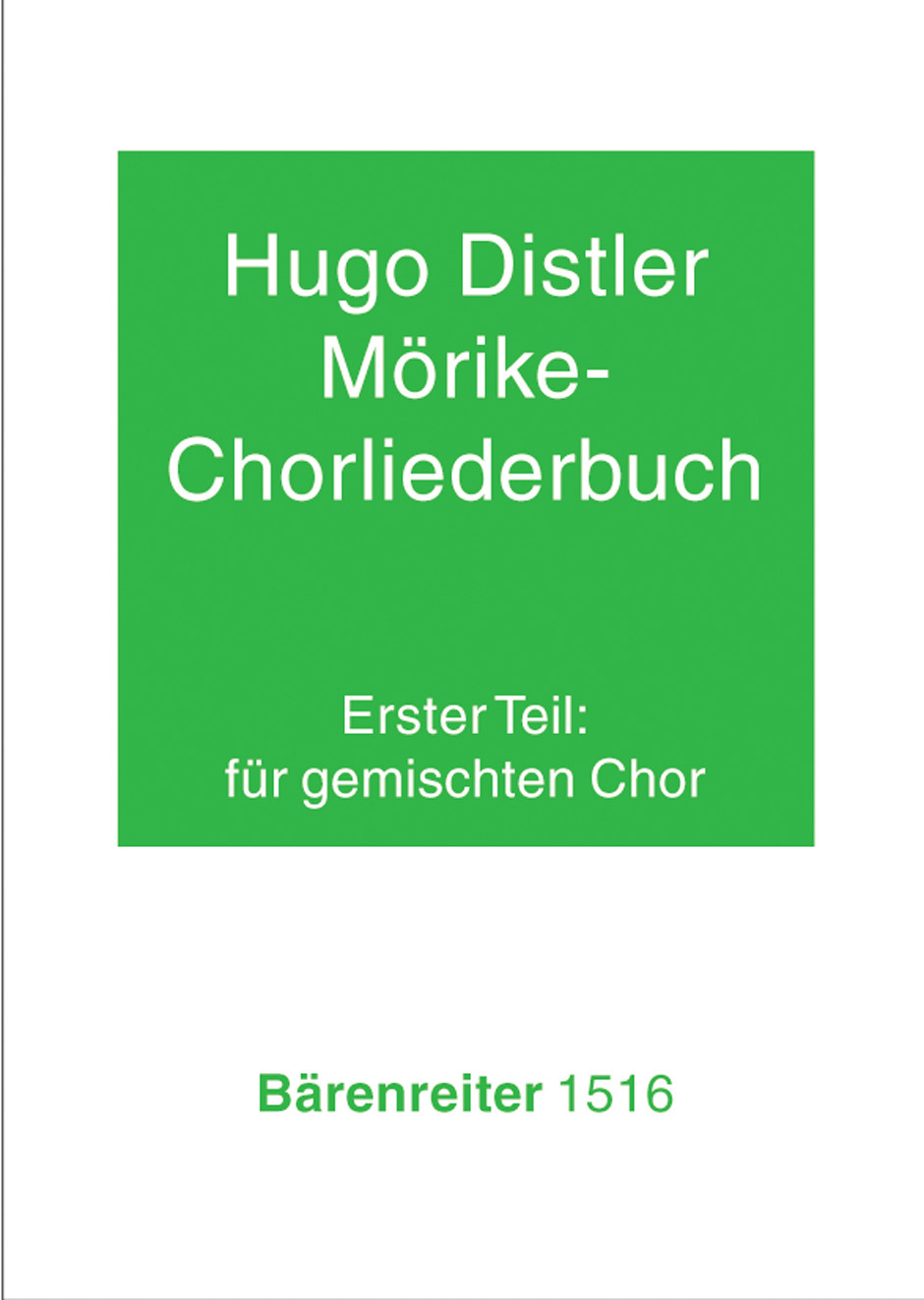 Cover: 9790006411252 | Mörike-Chorliederbuch Teil 1 für gem Chor a cappella Partitur | Buch