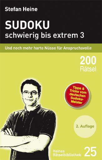 Cover: 9783939940241 | Sudoku - schwierig bis extrem 3 | Stefan Heine | Taschenbuch | 228 S.