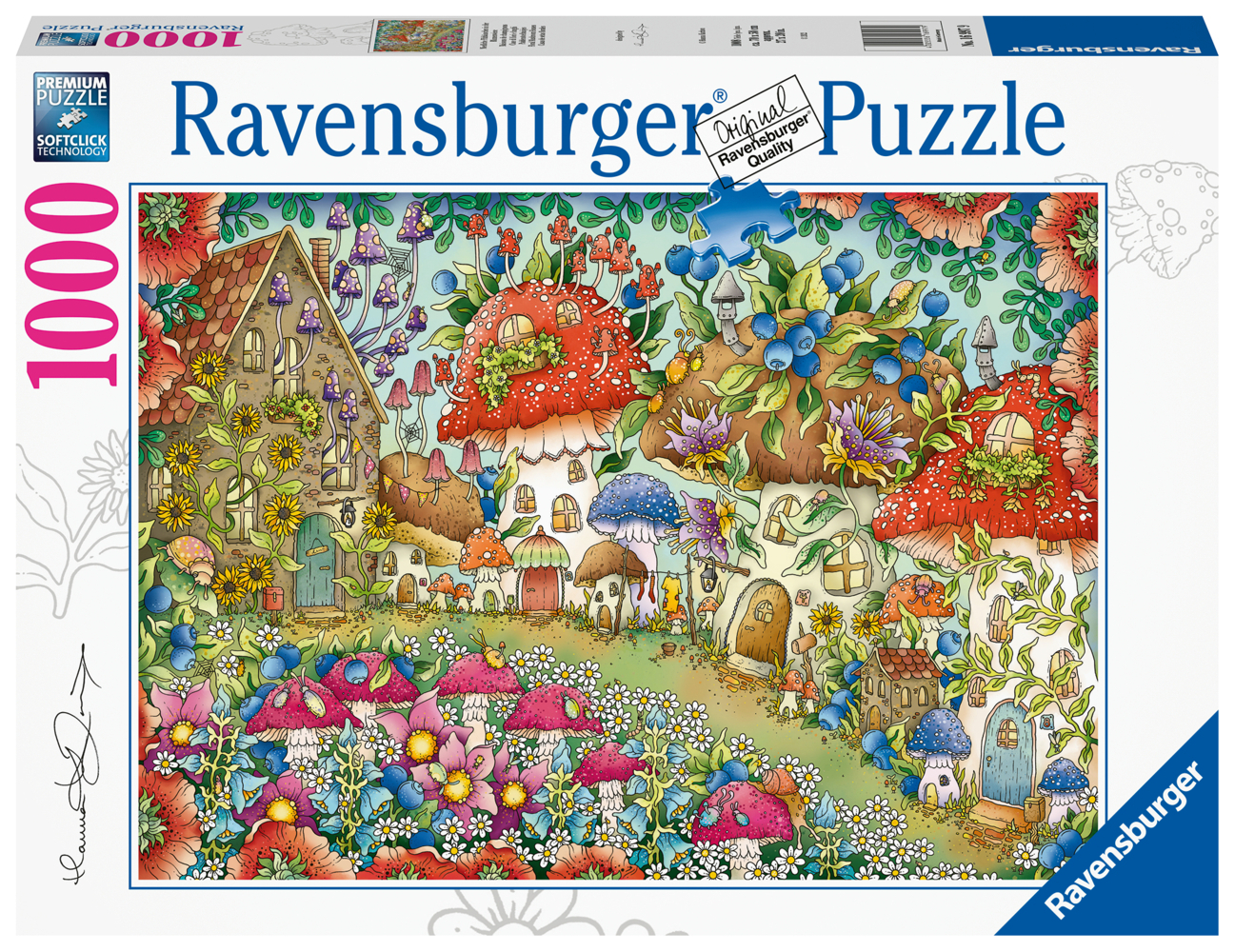 Cover: 4005556169979 | Ravensburger Puzzle - Niedliche Pilzhäuschen in der Blumenwiese -...