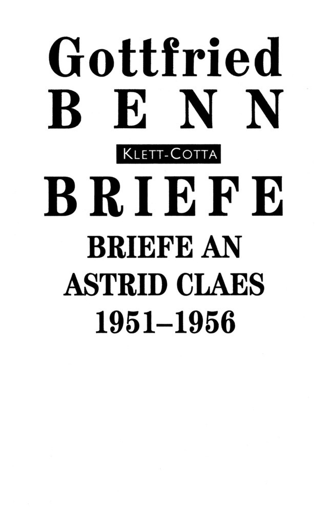 Cover: 9783608938043 | Briefe an Astrid Claes: 1951-1956 (Briefe) | Bernd Witte | Buch | 2002