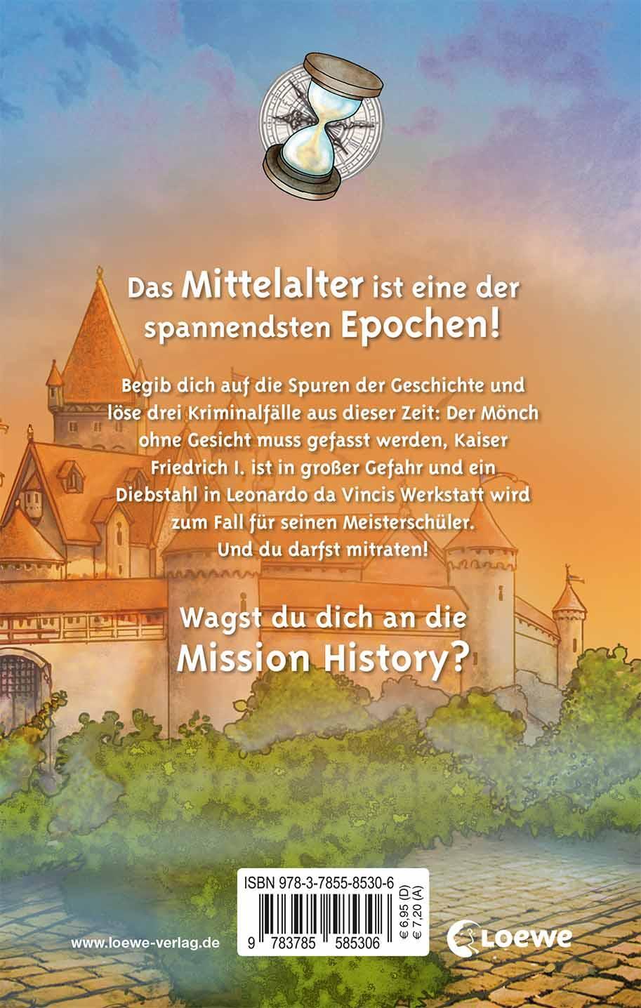 Rückseite: 9783785585306 | Mission History | Drei Ratekrimis aus dem Mittelalter | Lenk (u. a.)