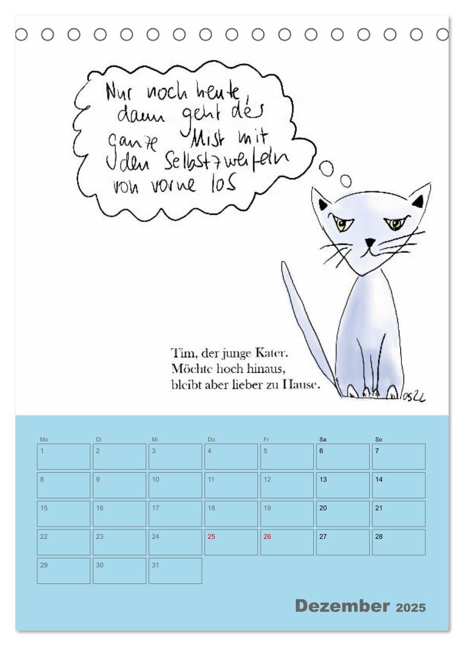 Bild: 9783457220818 | Therapie.Katzen (Tischkalender 2025 DIN A5 hoch), CALVENDO...