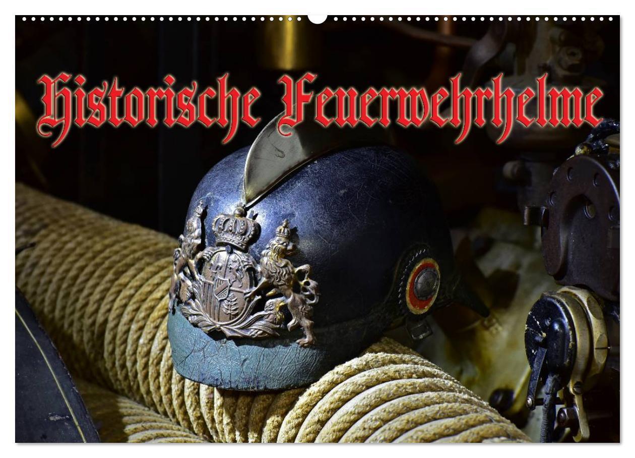 Cover: 9783383369124 | Historische Feuerwehrhelme (Wandkalender 2024 DIN A2 quer),...