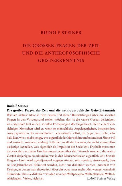 Cover: 9783727433603 | Die großen Fragen der Zeit und die anthroposophische Geist-Erkenntnis