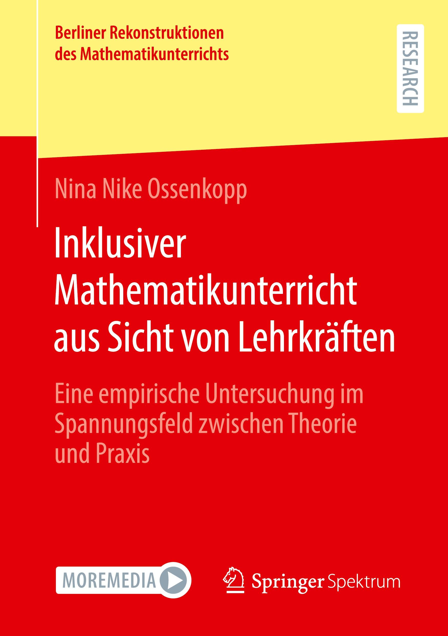 Cover: 9783658434762 | Inklusiver Mathematikunterricht aus Sicht von Lehrkräften | Ossenkopp