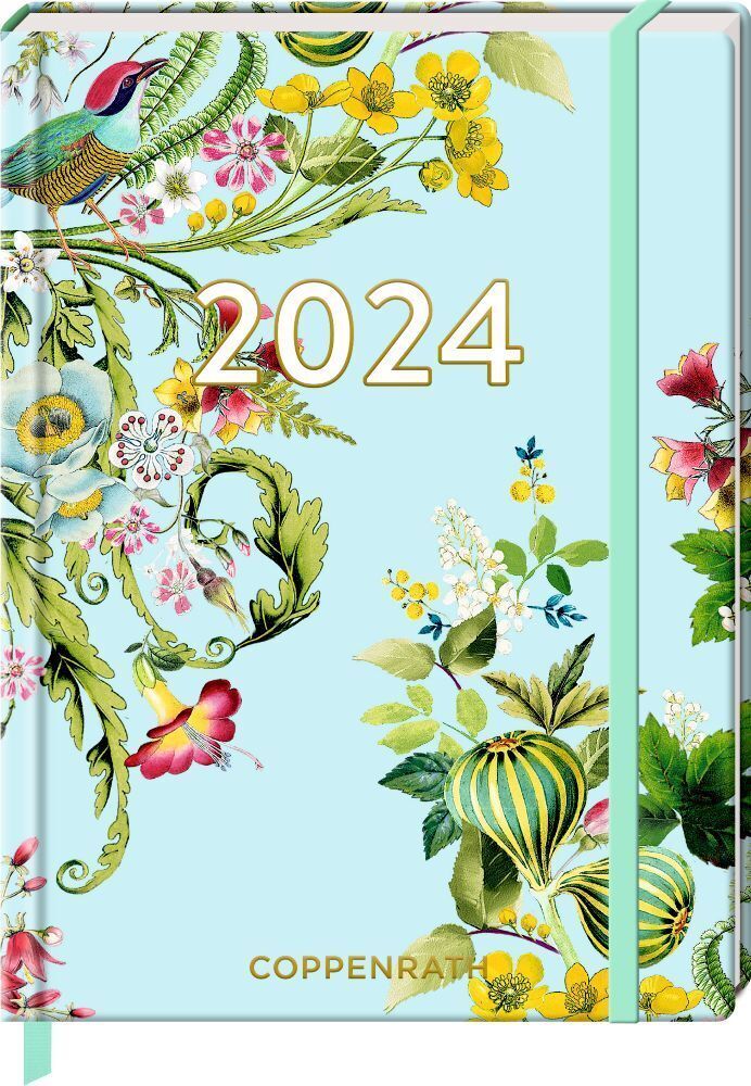 Cover: 4050003951409 | Kleiner Wochenkalender: Mein Jahr 2024 - Blüten hellblau (Ed....