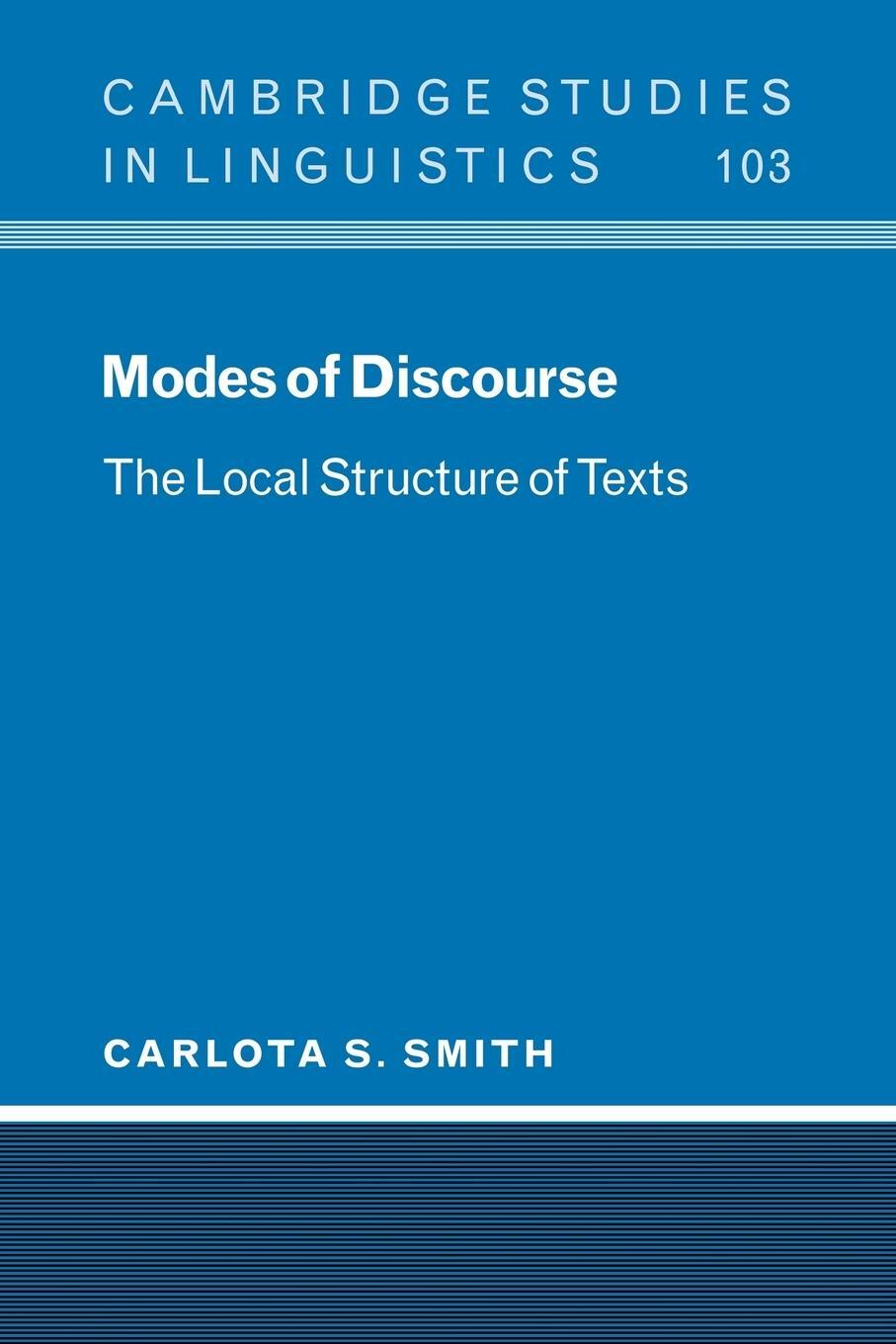 Cover: 9780521120623 | Modes of Discourse | The Local Structure of Texts | Carlota S. Smith