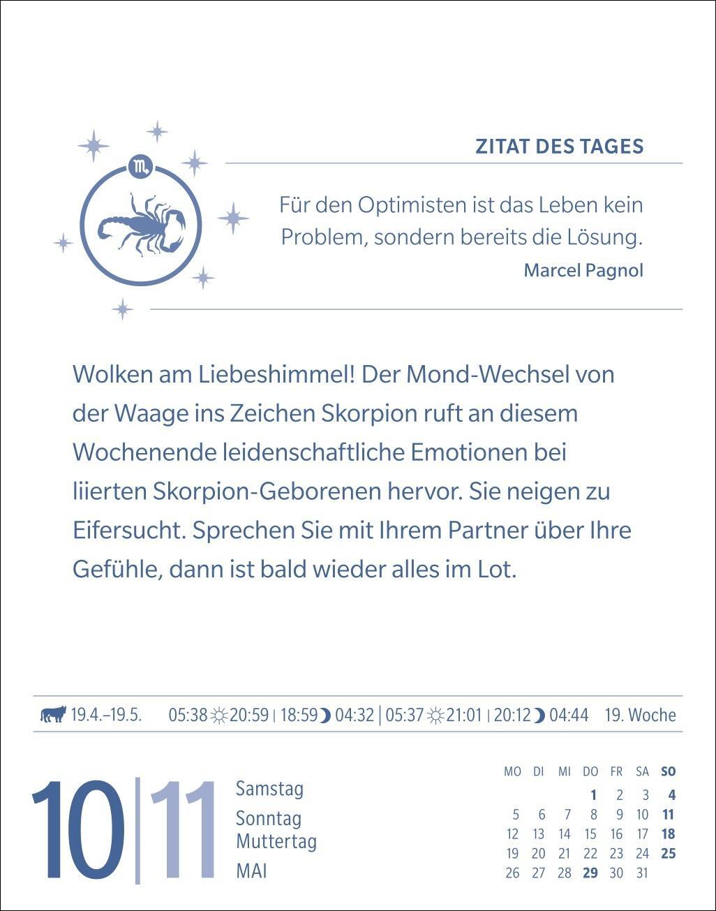 Bild: 9783840033742 | Skorpion Sternzeichenkalender 2025 - Tagesabreißkalender - Ihr...