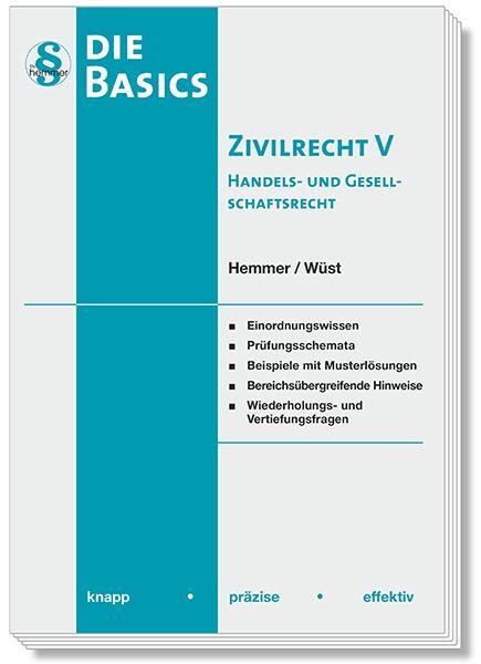 Cover: 9783968382630 | Basics Zivilrecht V - Handels- und Gesellschaftsrecht | Hemmer (u. a.)