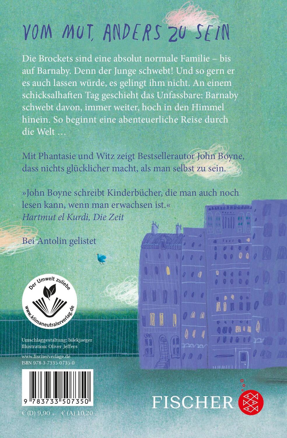 Rückseite: 9783733507350 | Die unglaublichen Abenteuer des Barnaby Brocket | John Boyne | Buch