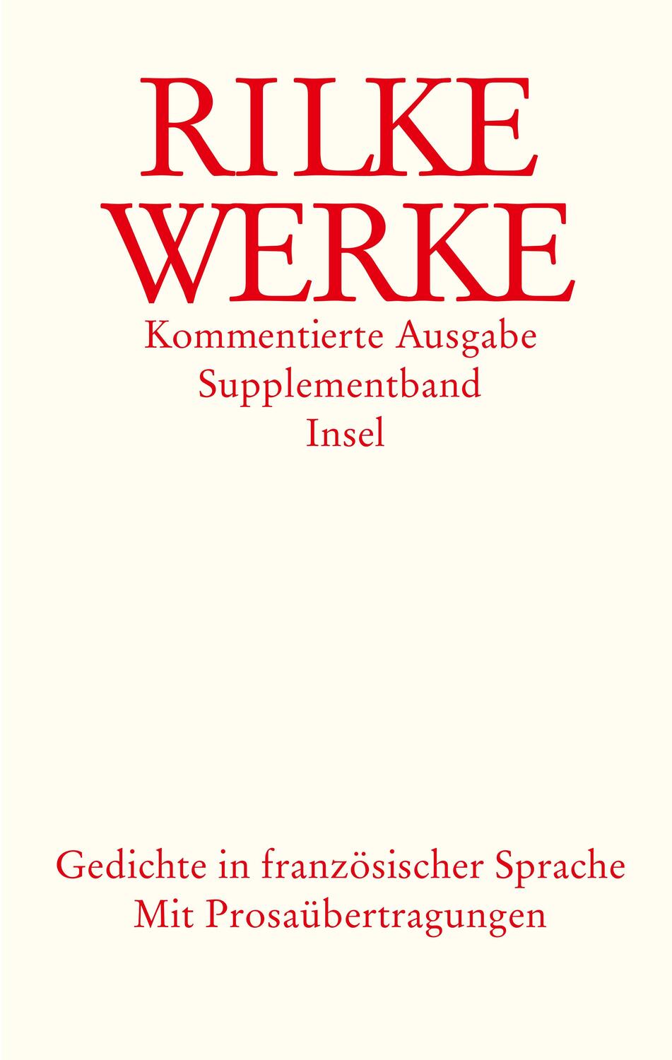 Cover: 9783458171461 | Werke. Kommentierte Ausgabe. Supplementband. Gedichte in...