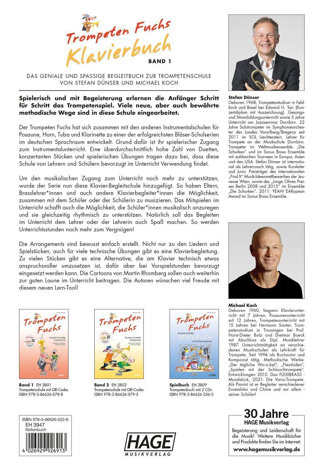 Bild: 9783866265226 | Trompeten Fuchs Klavierbuch Band 1 | Stefan Dünser (u. a.) | Buch
