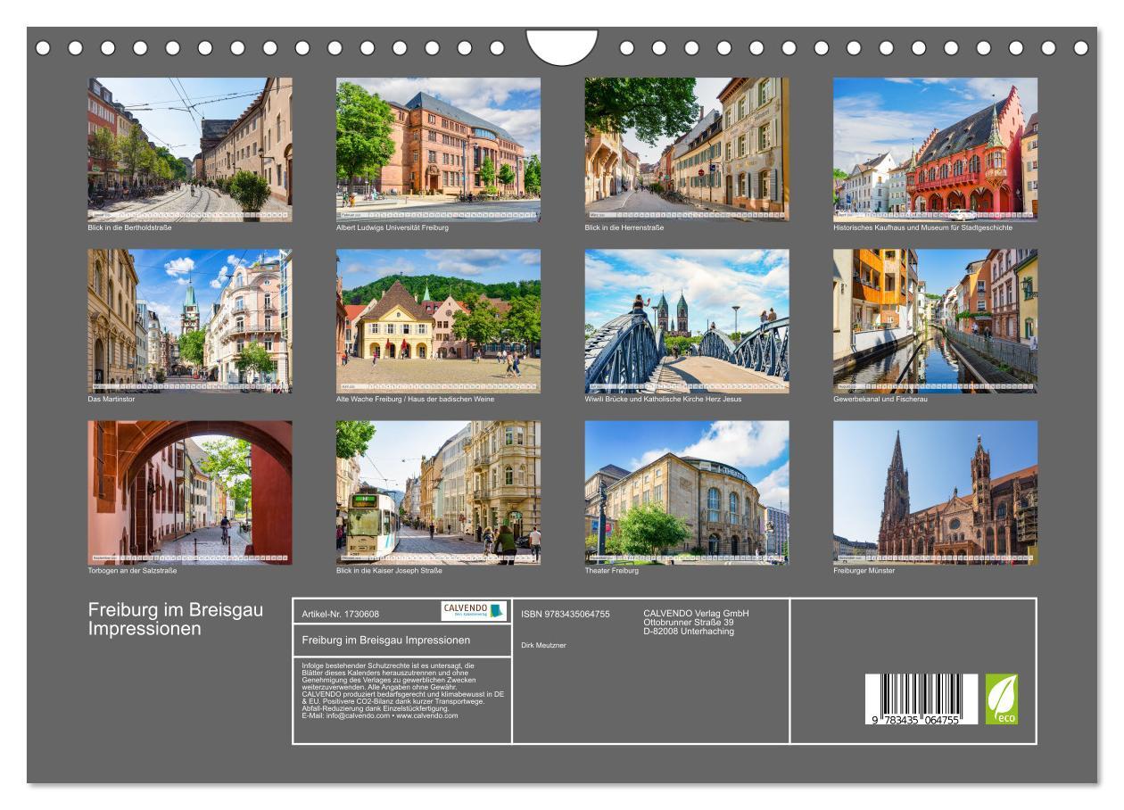 Bild: 9783435064755 | Freiburg im Breisgau Impressionen (Wandkalender 2025 DIN A4 quer),...