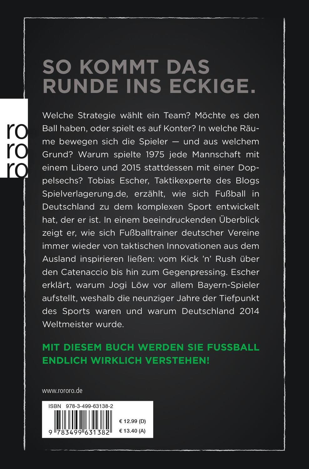 Rückseite: 9783499631382 | Vom Libero zur Doppelsechs | Tobias Escher | Taschenbuch | Deutsch