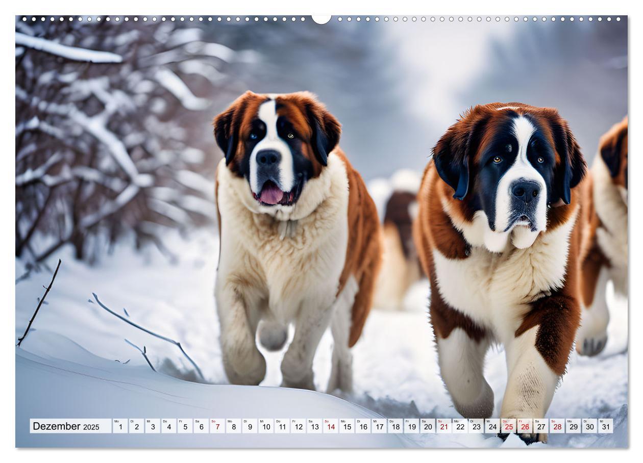 Bild: 9783457221761 | Gigant Bernhardiner (hochwertiger Premium Wandkalender 2025 DIN A2...