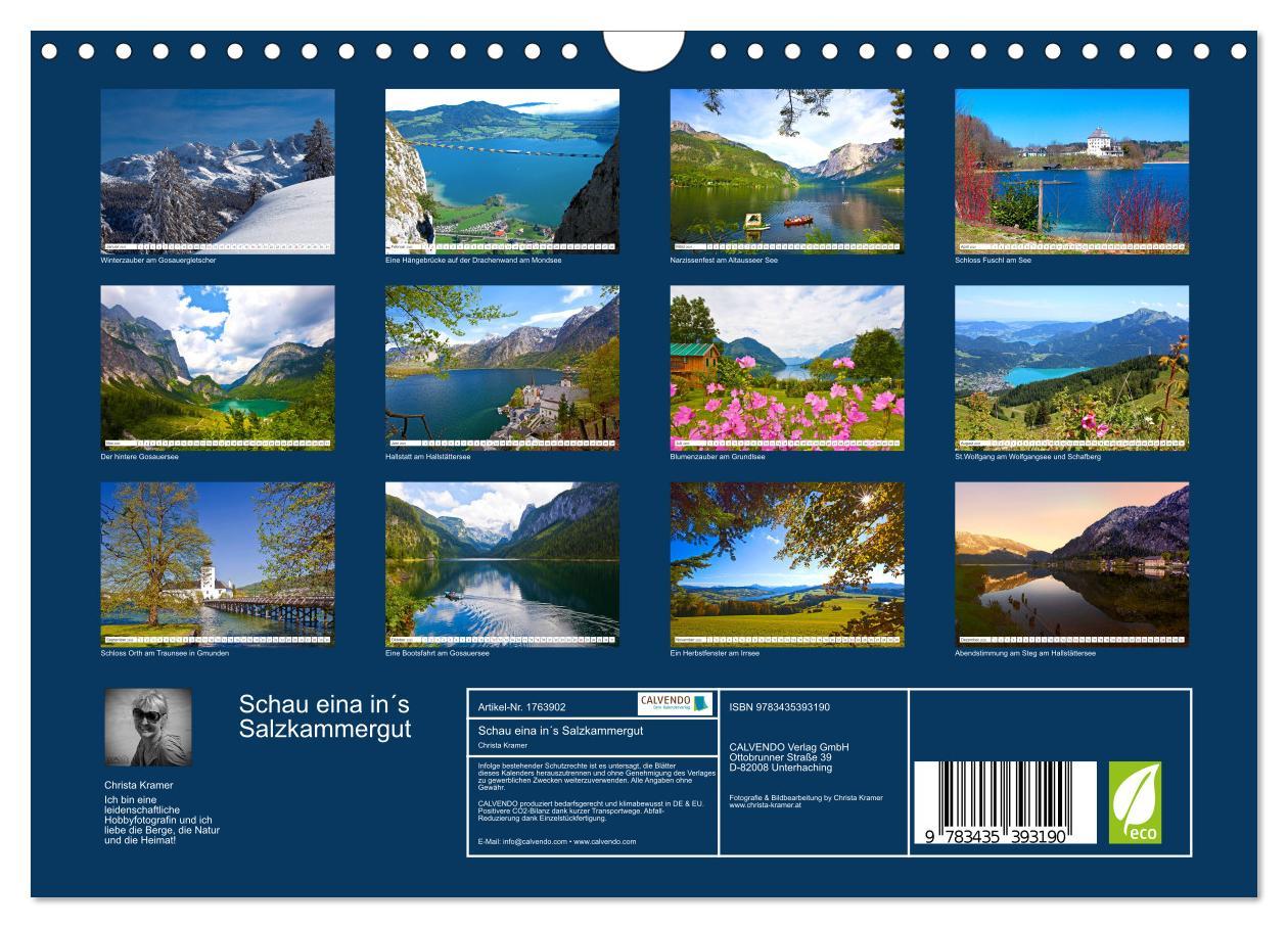 Bild: 9783435393190 | Schau eina in´s Salzkammergut (Wandkalender 2025 DIN A4 quer),...