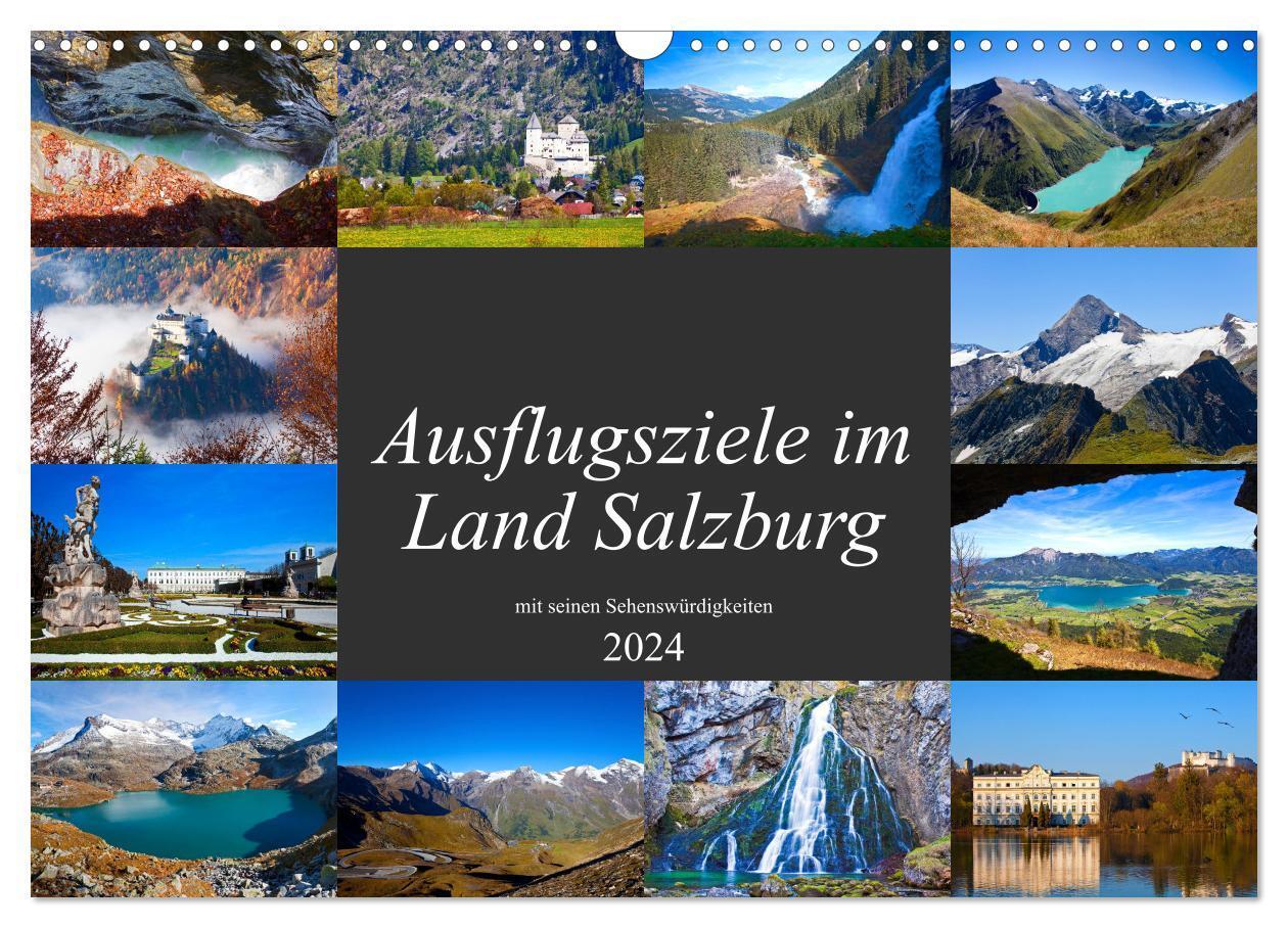 Cover: 9783675573352 | Ausflugsziele im Land Salzburg (Wandkalender 2024 DIN A3 quer),...