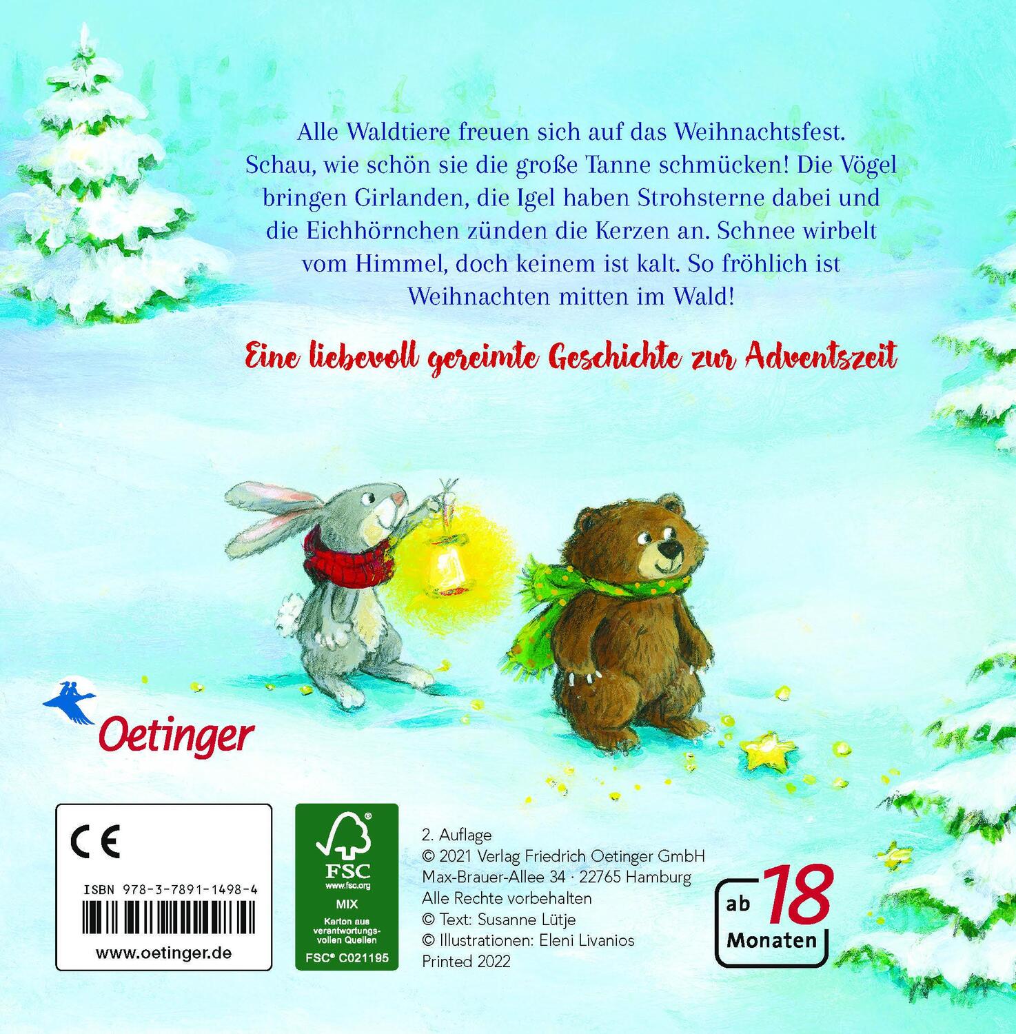 Rückseite: 9783789114984 | Im Wald gibt's heut ein Weihnachtsfest | Susanne Lütje | Buch | PAPPE