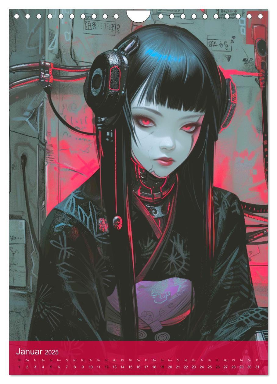 Bild: 9783383812798 | Manga-Comics. Cyberpunk Anime. Science Fiction Girls (Wandkalender...