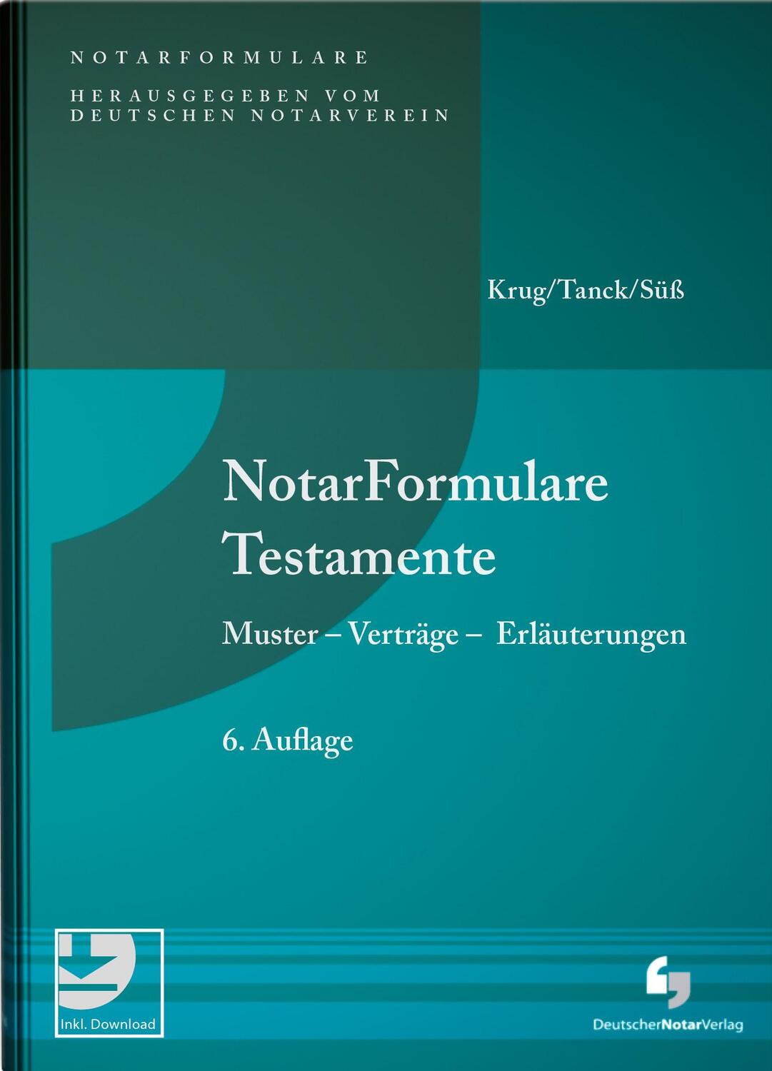 Cover: 9783956461712 | NotarFormulare Testamente | Walter Krug (u. a.) | Buch | Deutsch