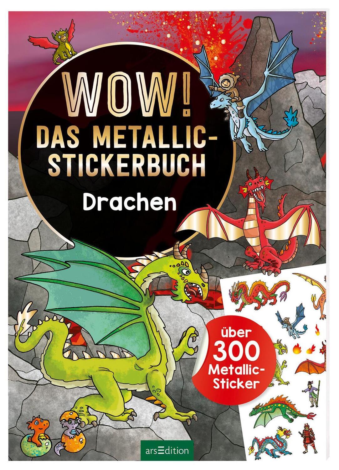 Cover: 9783845836997 | WOW! Das Metallic-Stickerbuch - Drachen | Über 300 Metallic-Sticker