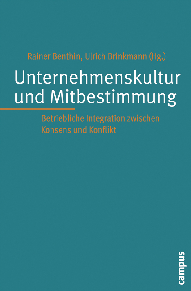 Cover: 9783593384283 | Unternehmenskultur und Mitbestimmung | Rainer Benthin (u. a.) | Buch