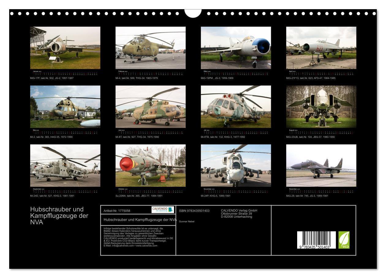 Bild: 9783435501403 | Hubschrauber und Kampfflugzeuge der NVA (Wandkalender 2025 DIN A3...