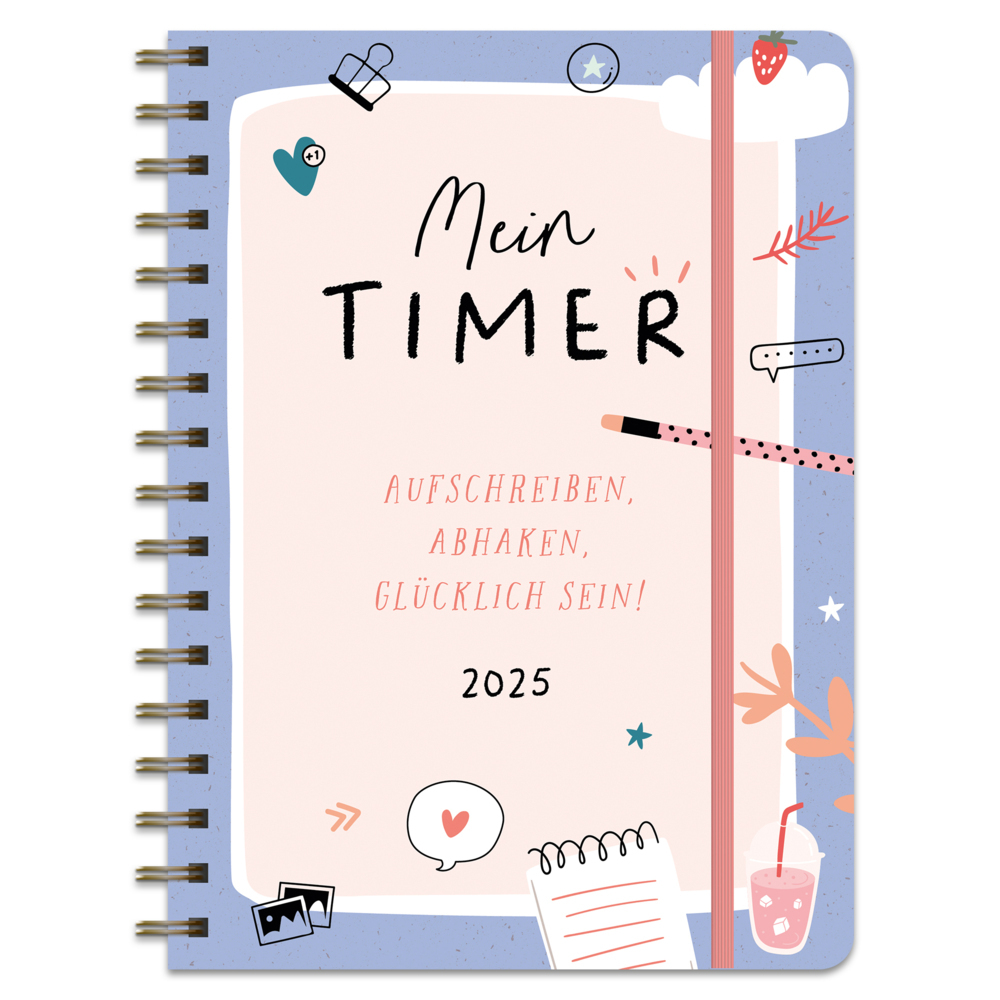 Cover: 4260188017849 | Kalender 2025 Mein Timer - Aufschreiben, abhaken, glücklich sein...