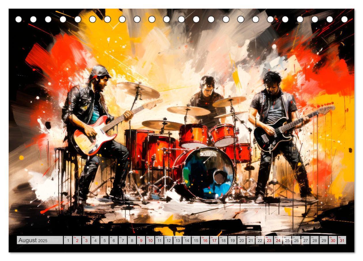 Bild: 9783383852985 | ROCK Spüre die grenzenlose Power (Tischkalender 2025 DIN A5 quer),...