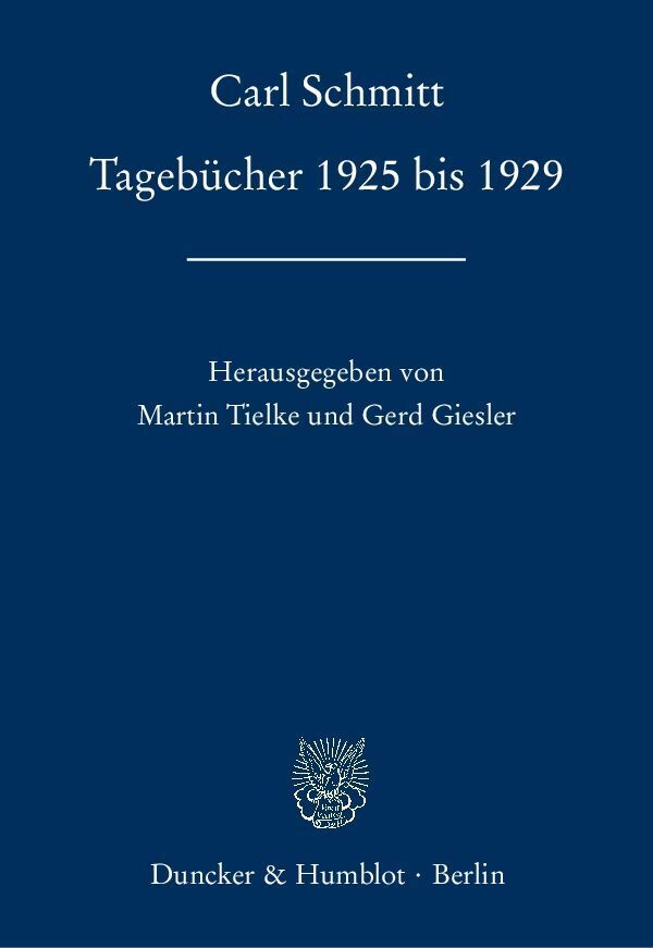 Cover: 9783428152964 | Tagebücher 1925 bis 1929. | Hrsg. von Martin Tielke / Gerd Giesler.