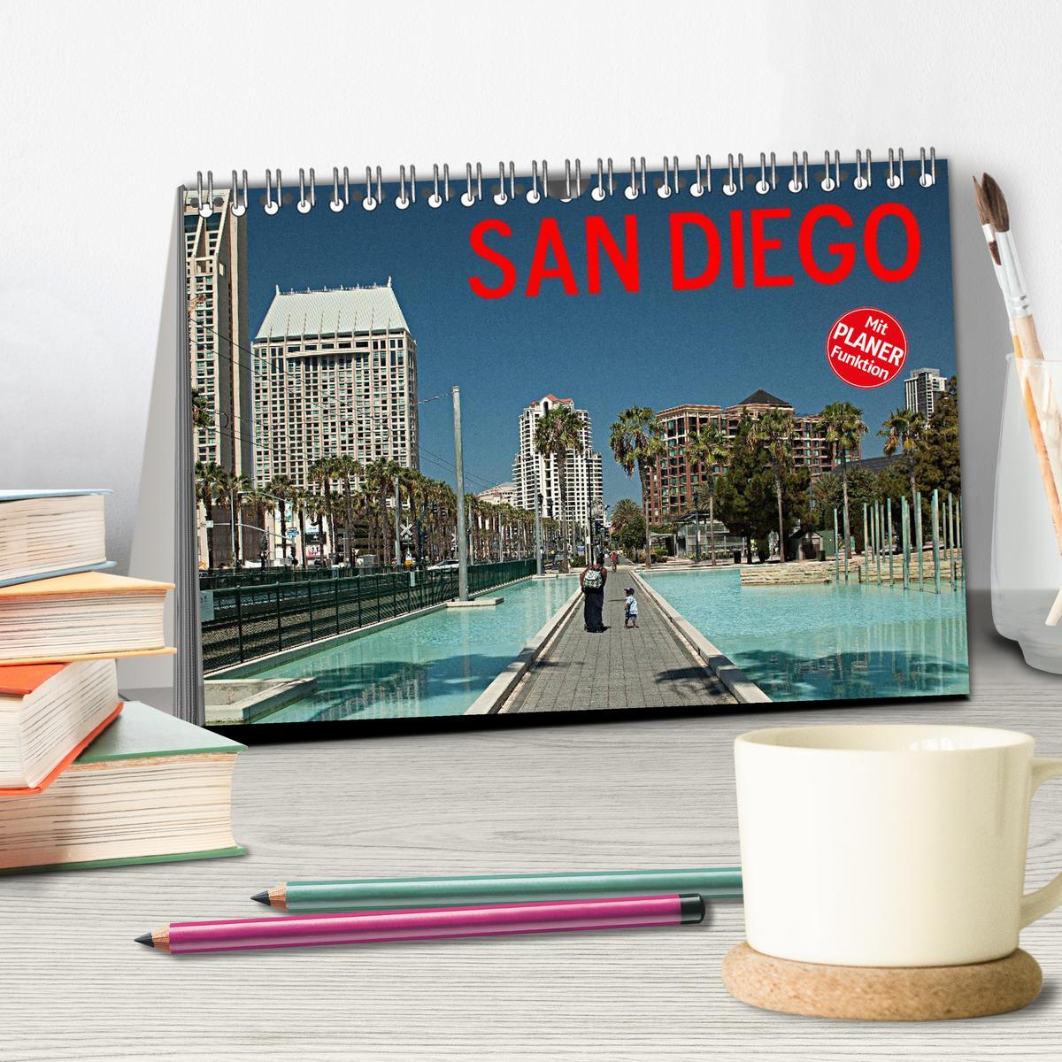 Bild: 9783435520503 | San Diego (Tischkalender 2025 DIN A5 quer), CALVENDO Monatskalender