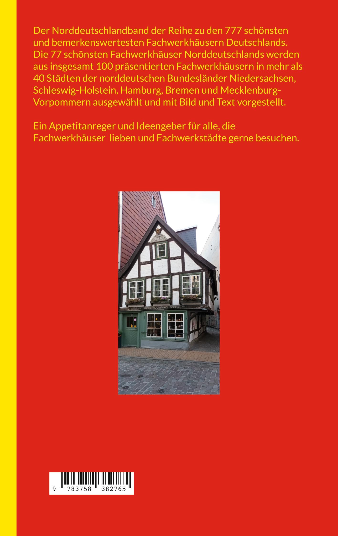 Rückseite: 9783758382765 | Die schönsten Fachwerkhäuser Norddeutschlands | Richard Deiss | Buch