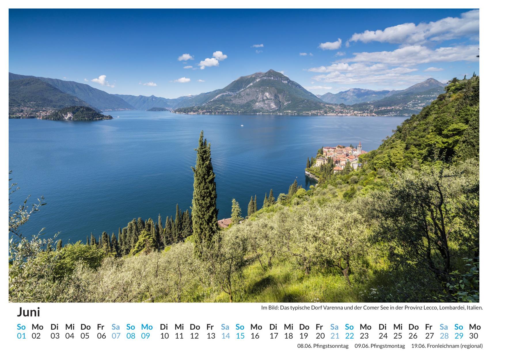 Bild: 9783759122124 | Oberitalienische Seen - (Wandkalender 2025, Kalender DIN A4 quer,...