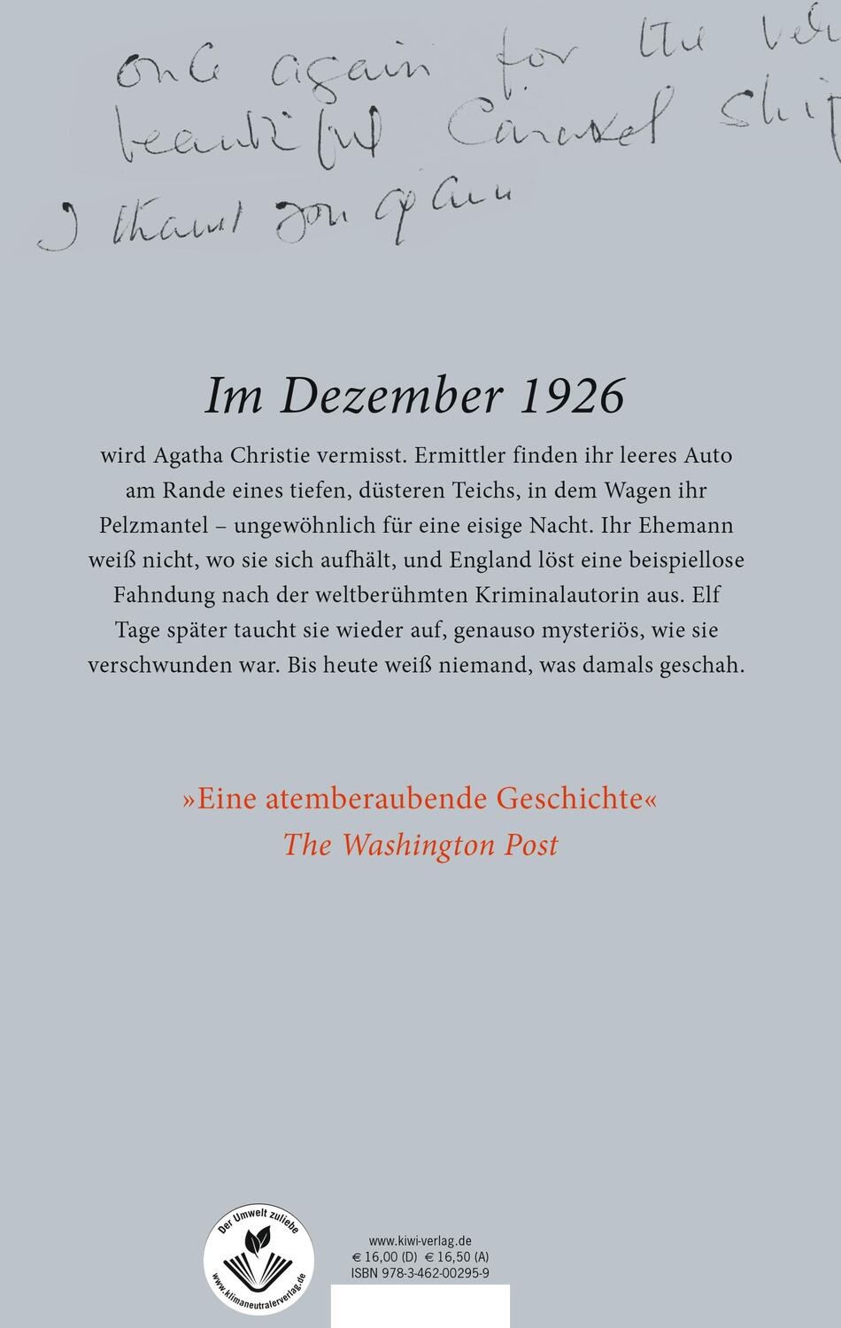 Rückseite: 9783462002959 | Mrs Agatha Christie | Marie Benedict | Taschenbuch | Deutsch | 2022