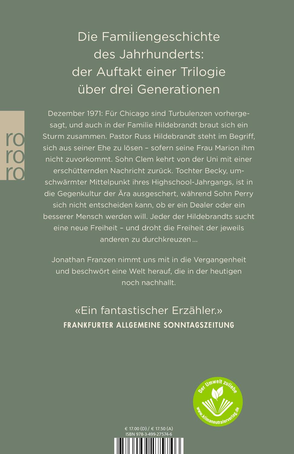 Rückseite: 9783499275746 | Crossroads | Jonathan Franzen | Taschenbuch | Deutsch | 2022