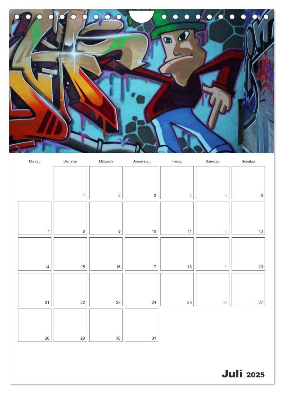 Bild: 9783457065112 | GRAFFITI 2025 / Planer (Wandkalender 2025 DIN A4 hoch), CALVENDO...