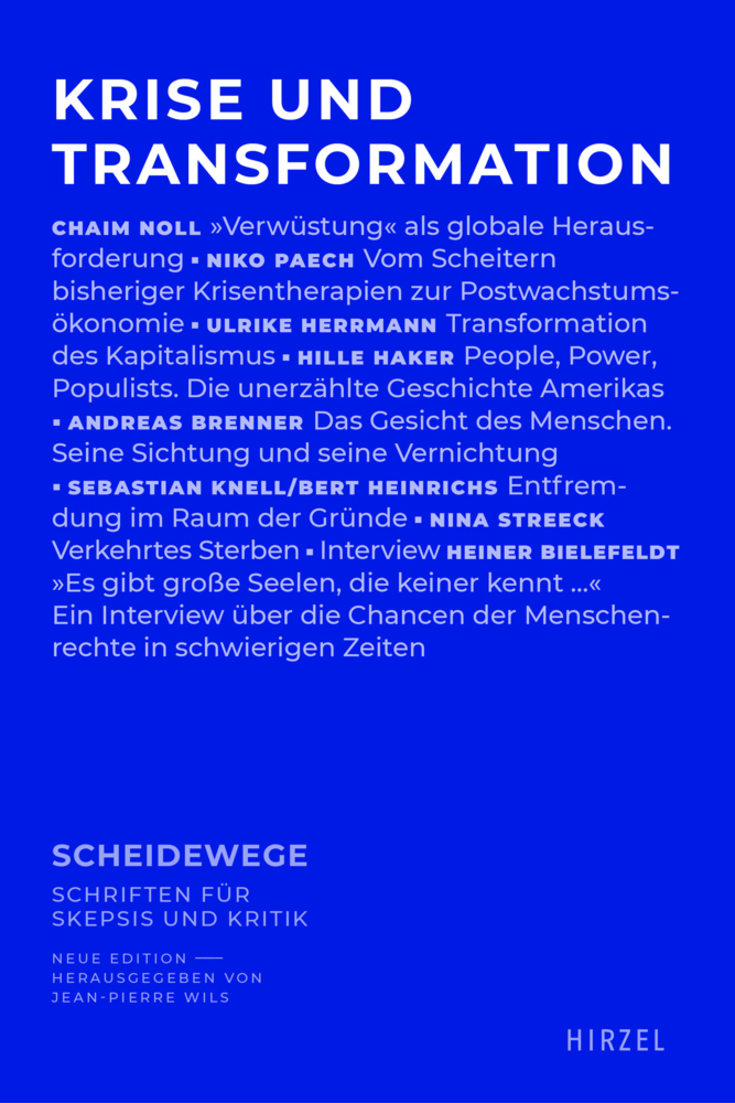 Cover: 9783777629438 | Krise und Transformation | Schriften für Skepsis und Kritik | Wils