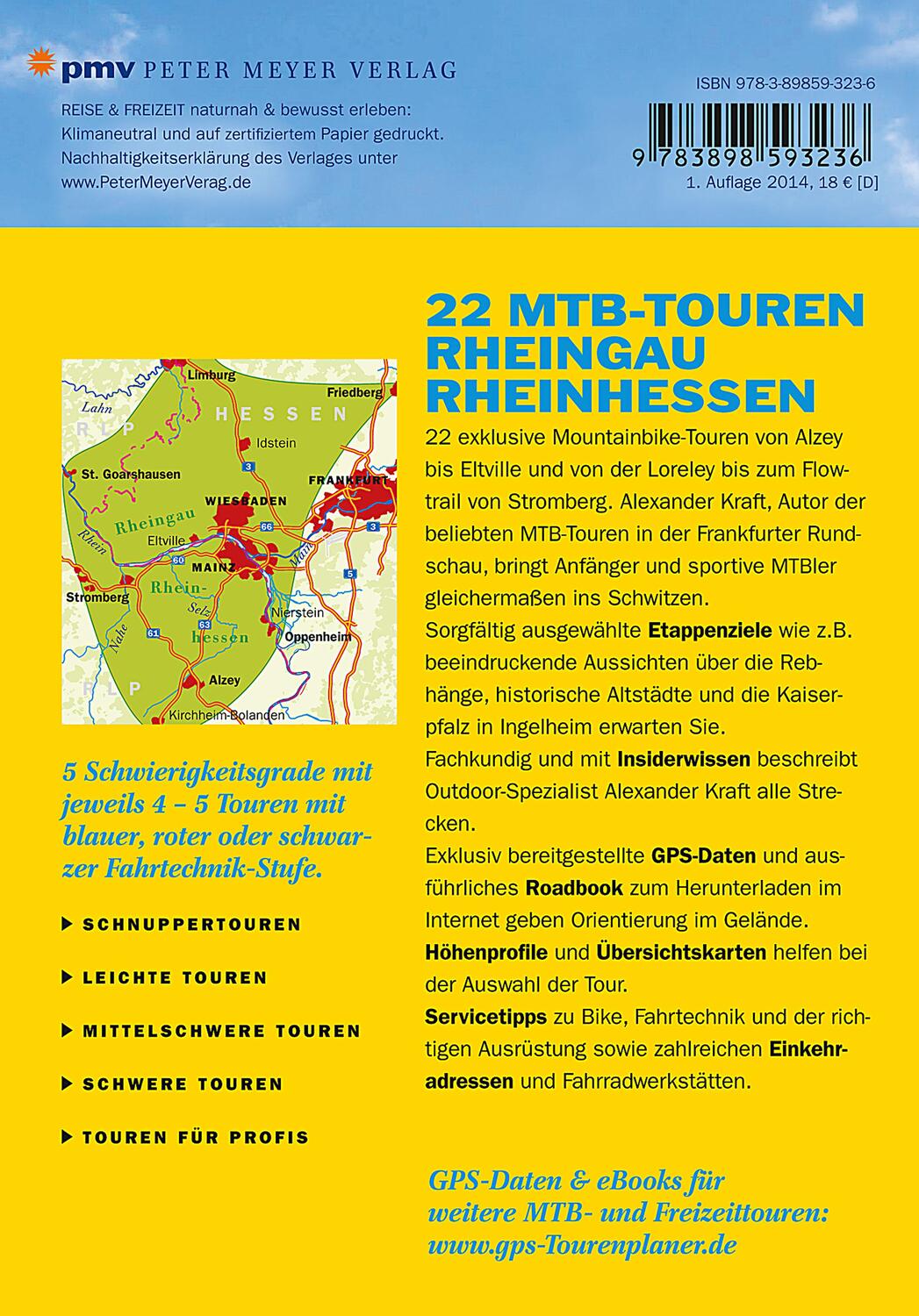 Rückseite: 9783898593236 | MTB-Touren Rheingau Rheinhessen | Mit GPS-DatenzumHerunterladen | Buch