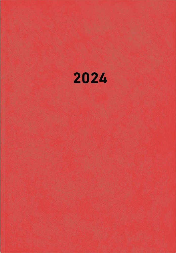 Cover: 4006928023578 | Buchkalender rot 2024 - Bürokalender 14,5x21 cm - 1 Tag auf 1 Seite...