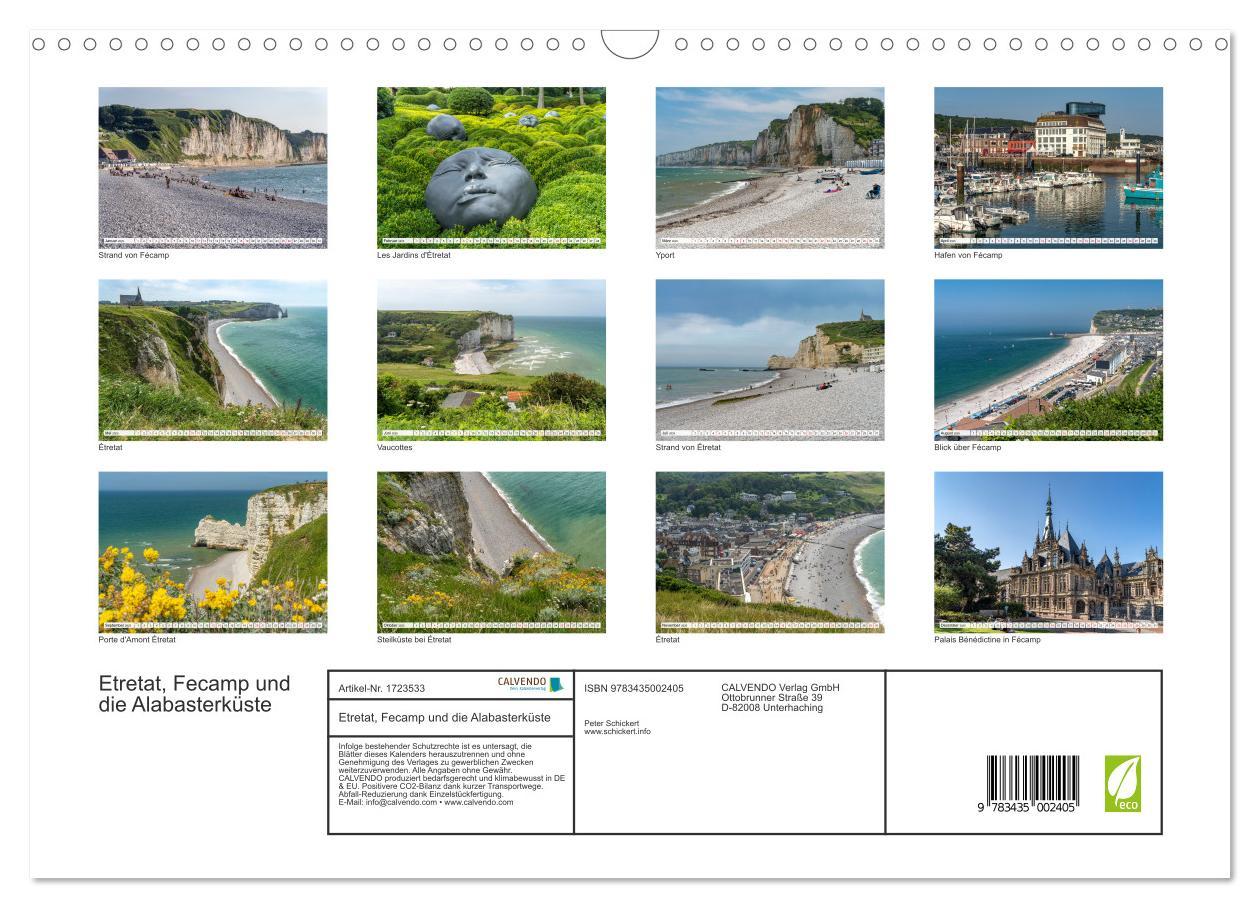 Bild: 9783435002405 | Etretat, Fecamp und die Alabasterküste (Wandkalender 2025 DIN A3...