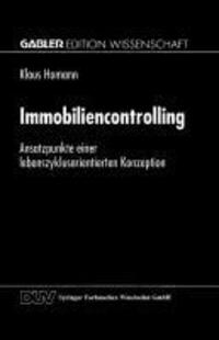 Cover: 9783824469307 | Immobiliencontrolling | Klaus Homann | Taschenbuch | Paperback | 1999