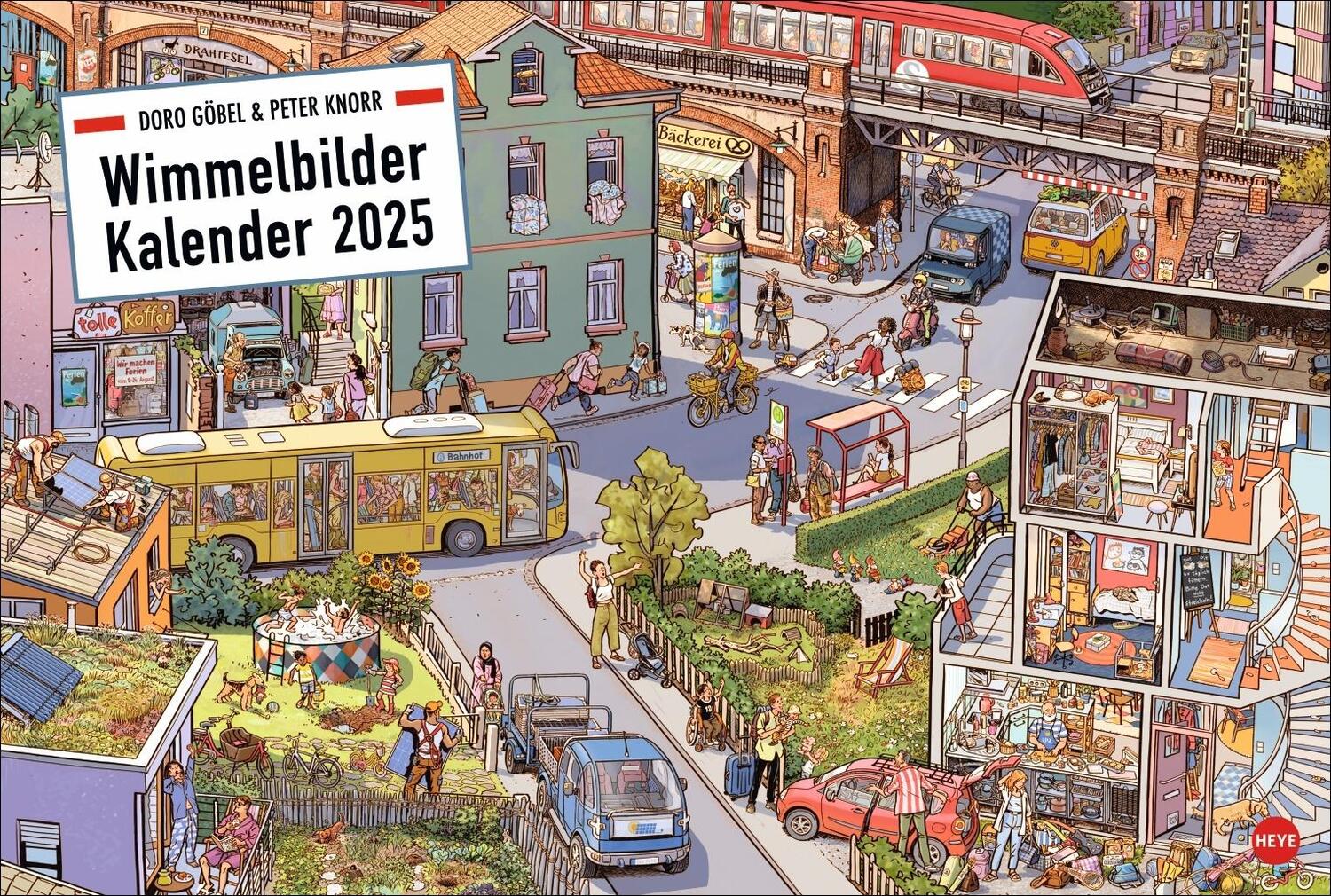 Cover: 9783756404766 | Göbel &amp; Knorr Wimmelbilder Edition Kalender 2025 | Doro Göbel (u. a.)