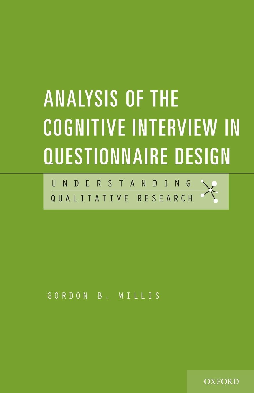 Cover: 9780199957750 | Analysis of the Cognitive Interview in Questionnaire Design | Willis