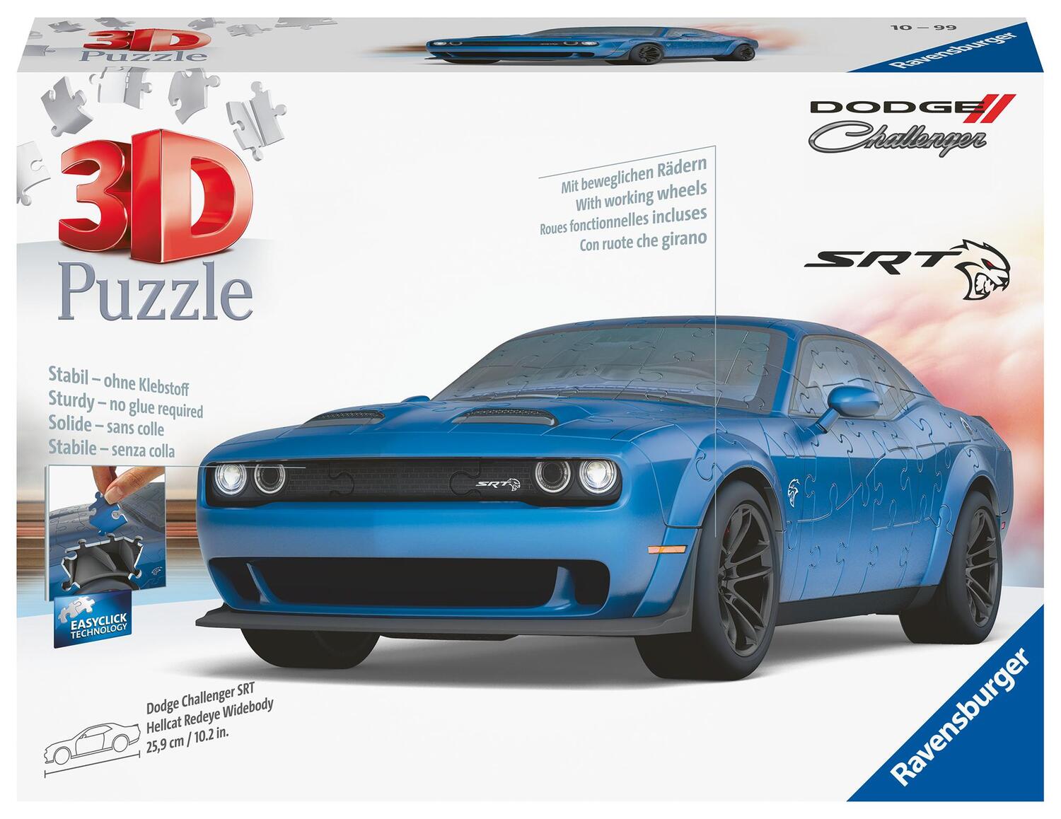 Cover: 4005556112838 | Ravensburger 3D Puzzle 11283 - Dodge Challenger SRT Hellcat Redeye...