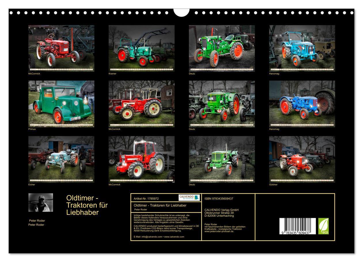 Bild: 9783435609437 | Oldtimer - Traktoren für Liebhaber (Wandkalender 2025 DIN A3 quer),...