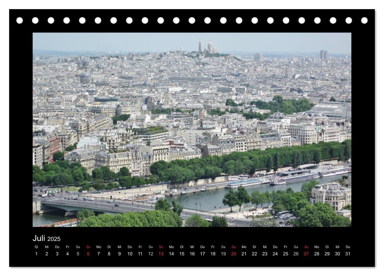 Bild: 9783435720750 | Paris von oben (Tischkalender 2025 DIN A5 quer), CALVENDO...