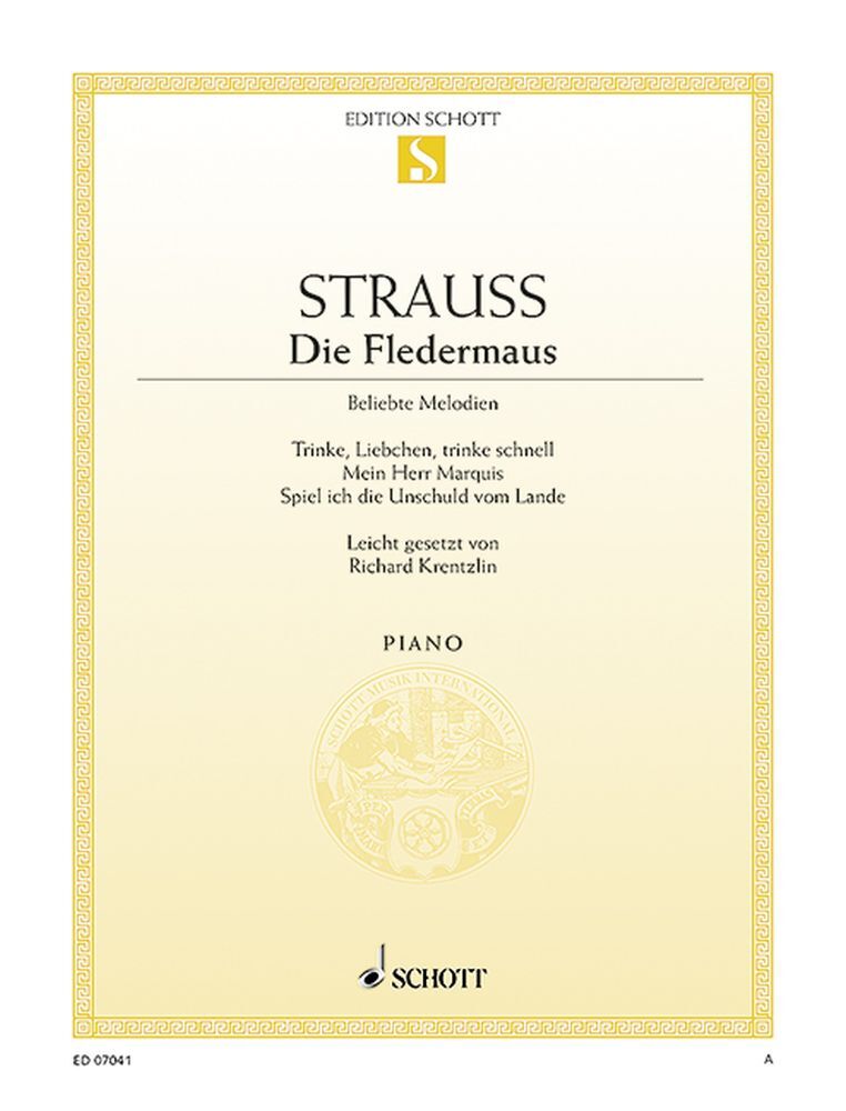 Cover: 9790001089517 | Die Fledermaus | Johann Strauss Jr. | Buch | Schott Music