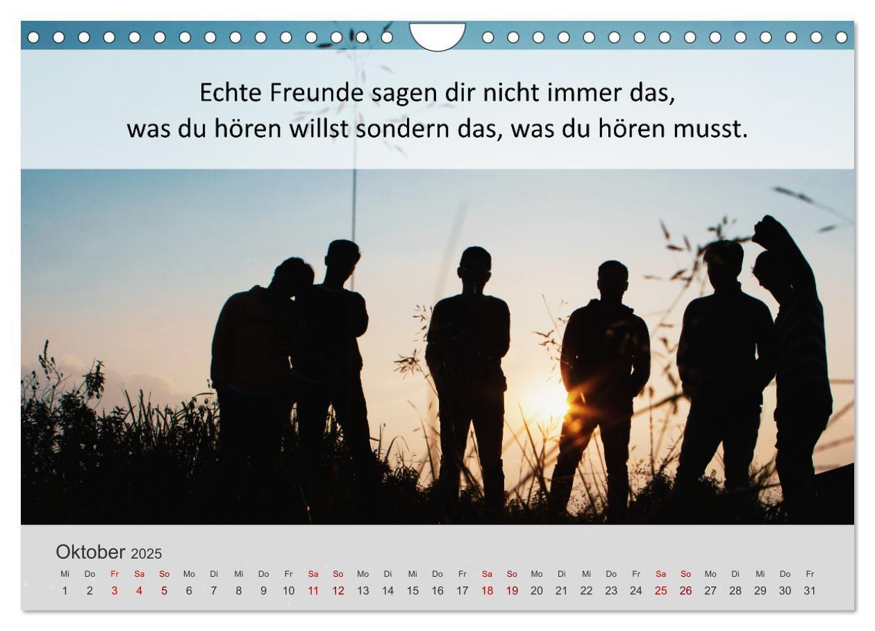 Bild: 9783435020768 | Motivationssprüche Freundschaft (Wandkalender 2025 DIN A4 quer),...