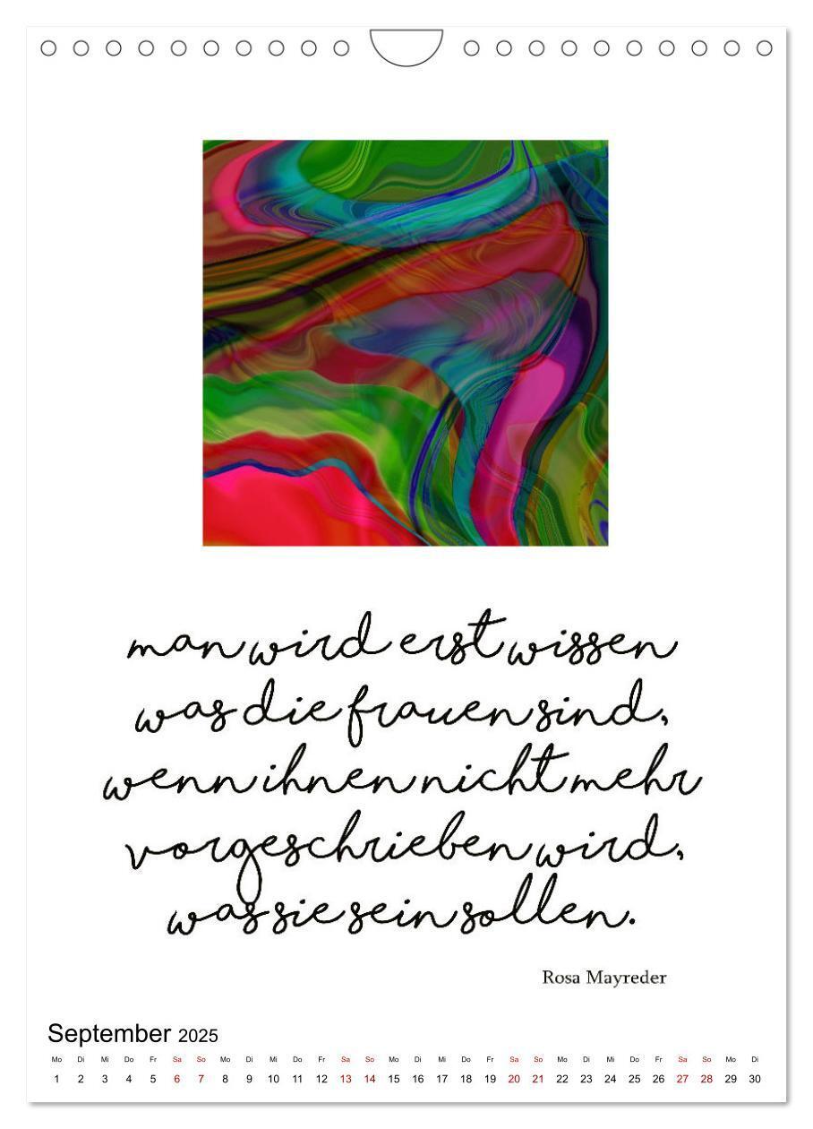 Bild: 9783435849192 | Mehr als Worte - Zitate starker Frauen (Wandkalender 2025 DIN A4...