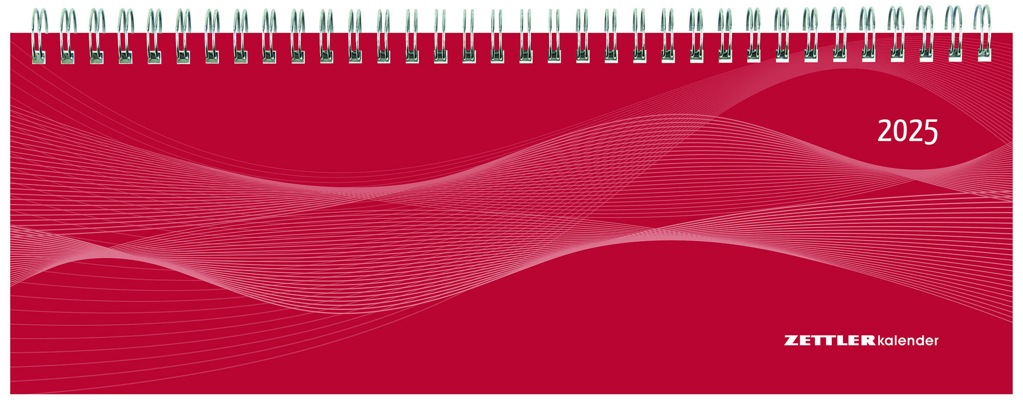 Cover: 4006928025916 | Zettler - Tisch-Querkalender 2025 rot, 29,7x10,5cm, Bürokalender...